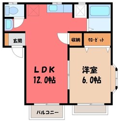 ニューエリール篠塚 Bの物件間取画像